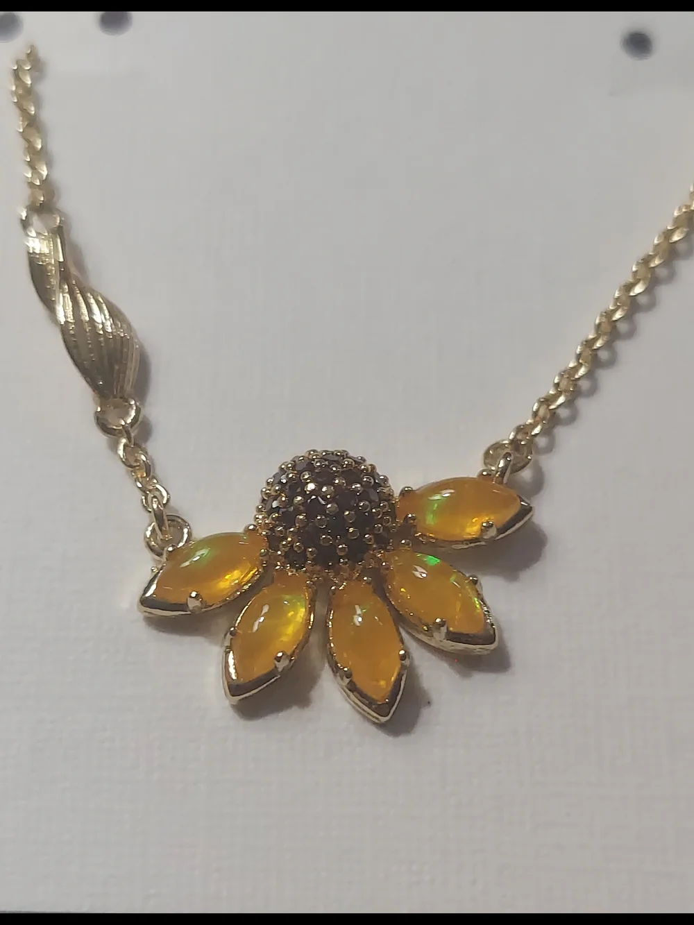 Kendra Scott Gold Sunflower Pendant Necklace - Yellow/Green